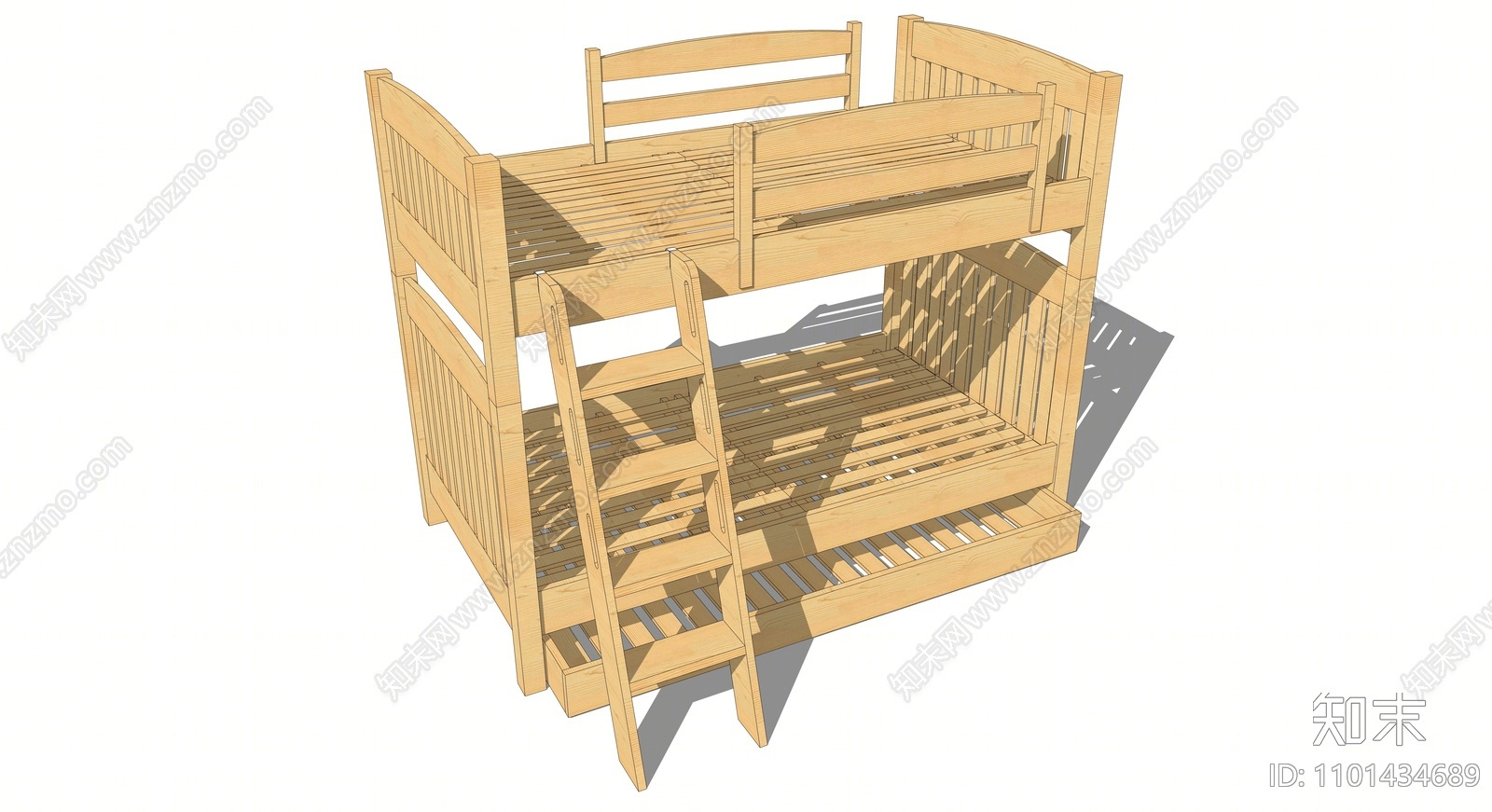 现代双层床SU模型下载【ID:1101434689】