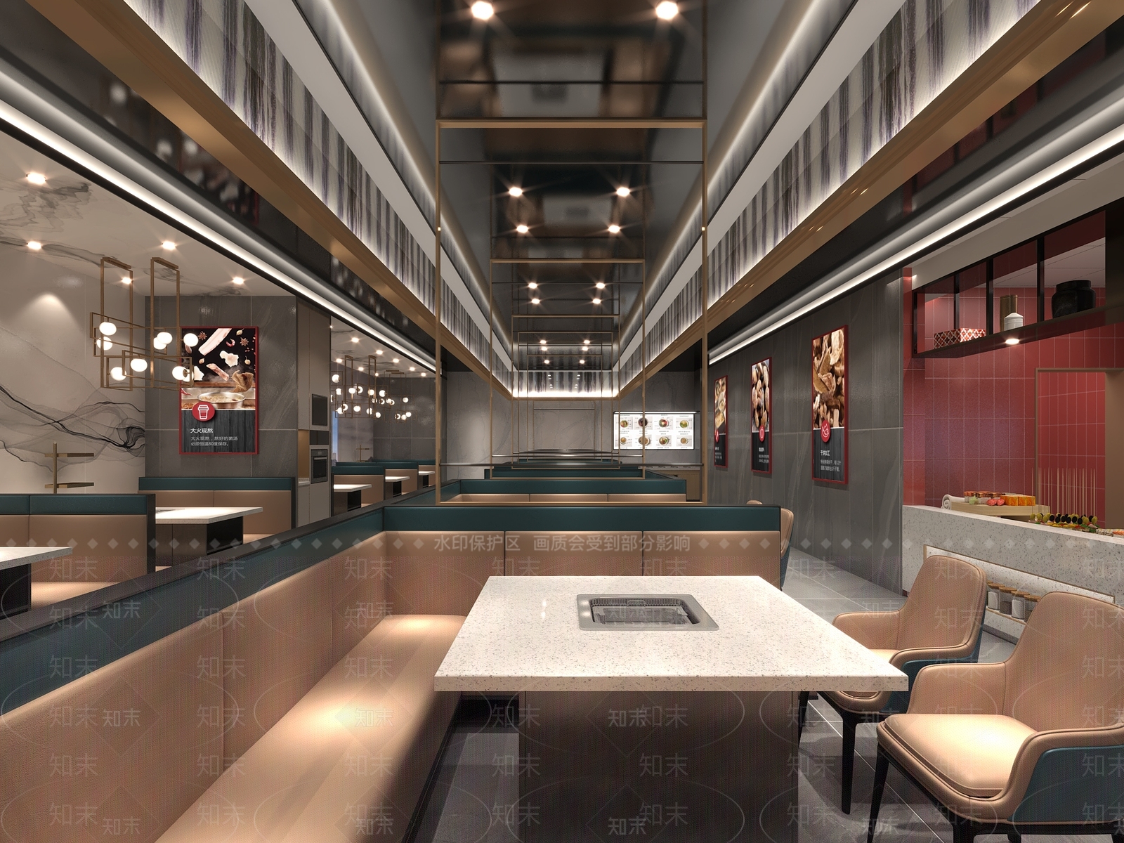 现代火锅店3D模型下载【ID:1101436566】