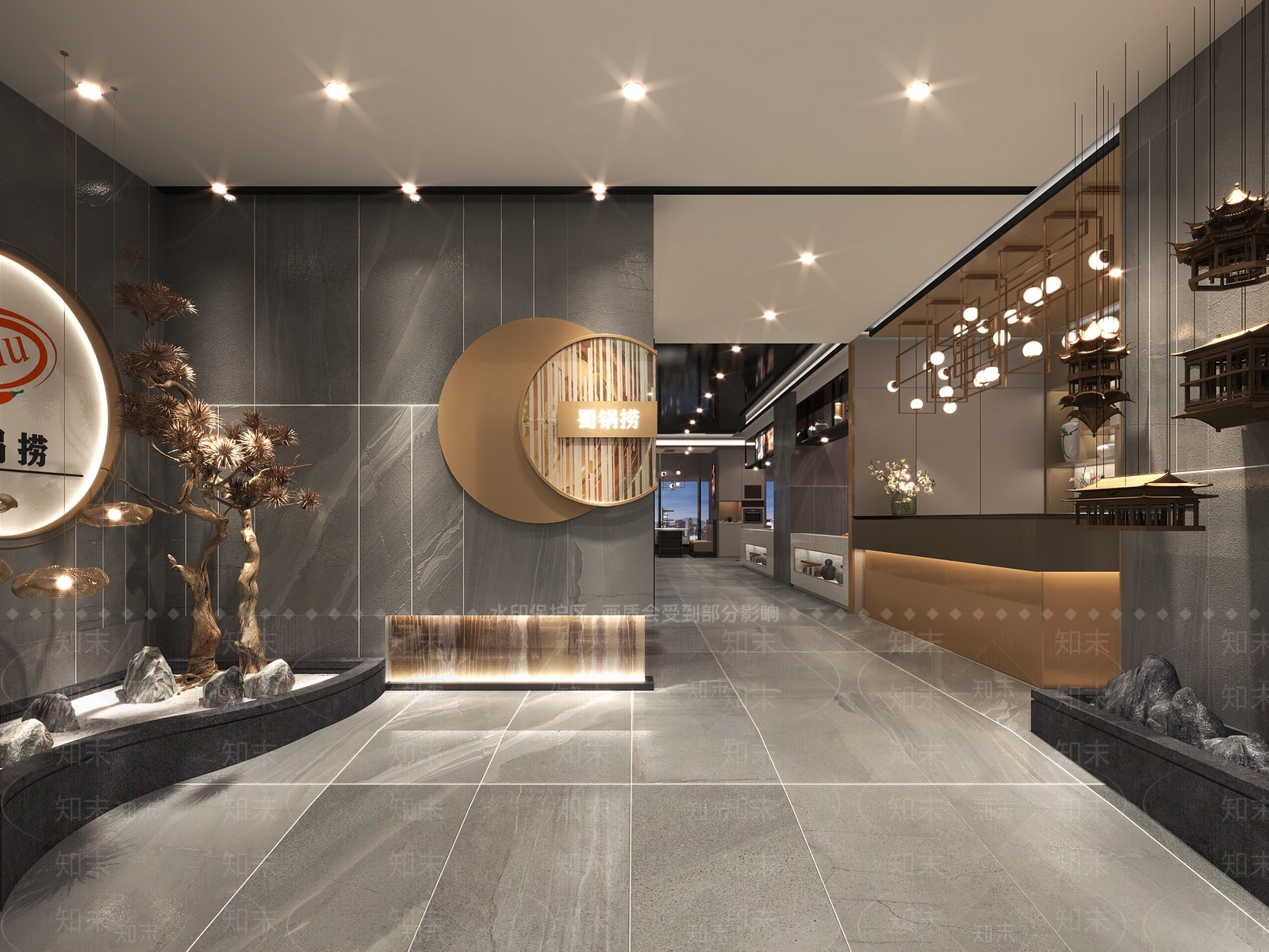 现代火锅店3D模型下载【ID:1101436566】