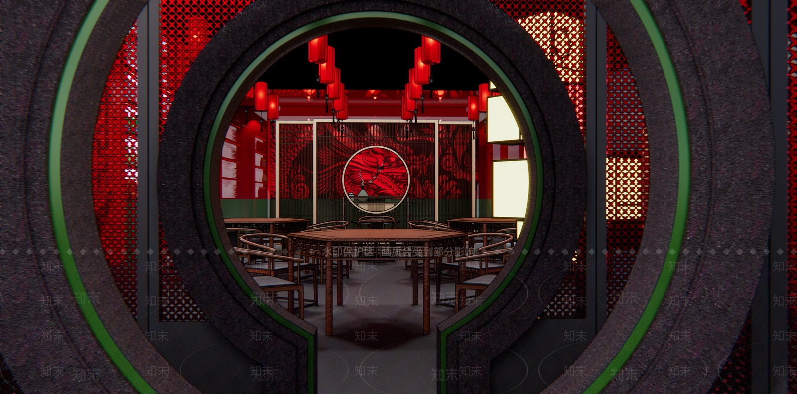 中式火锅店SU模型下载【ID:1102239404】