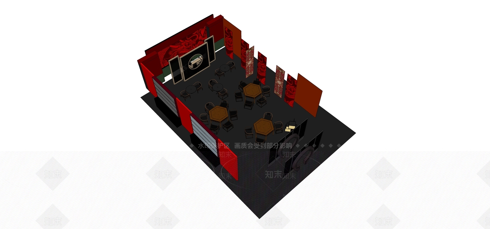 中式火锅店SU模型下载【ID:1102239404】