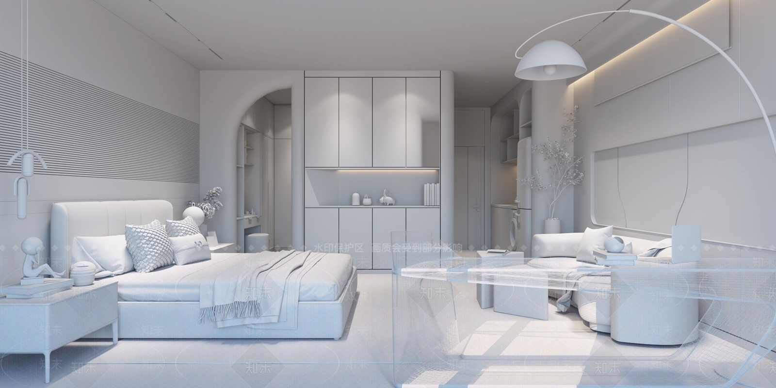 侘寂单身公寓3D模型下载【ID:1101451768】