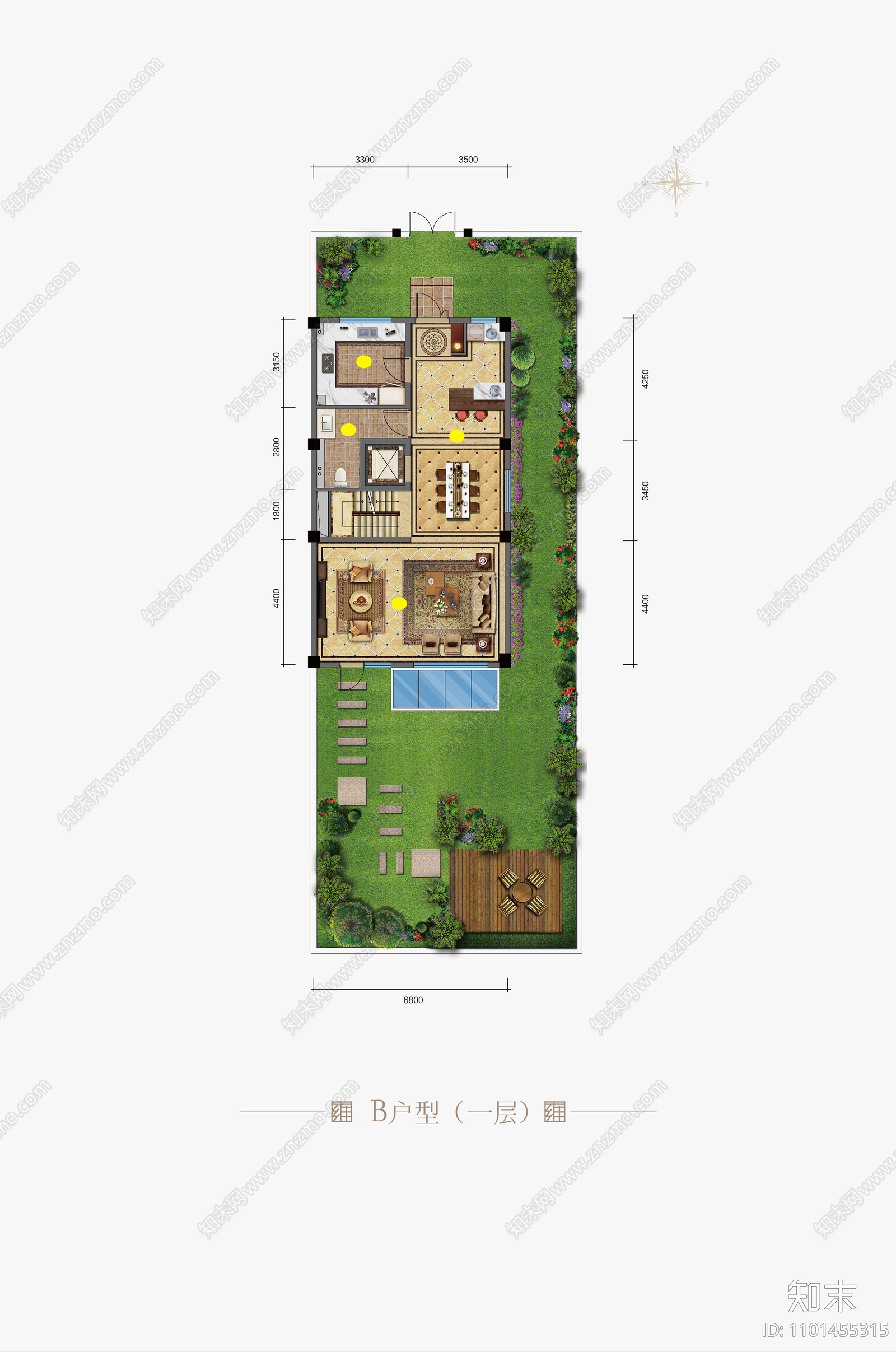 现代别墅整套施工图下载【ID:1101455315】