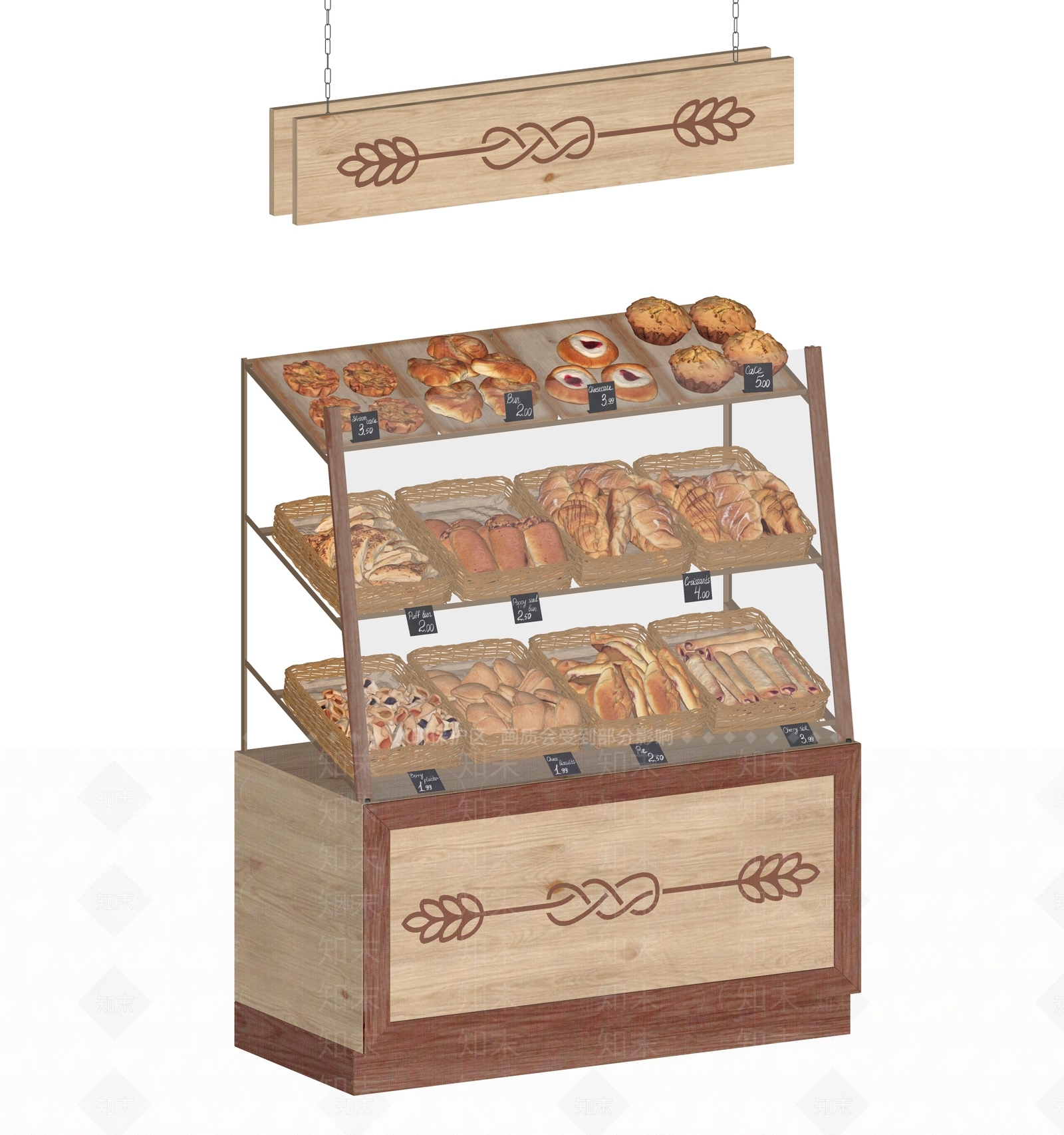 现代面包架SU模型下载【ID:1101455698】