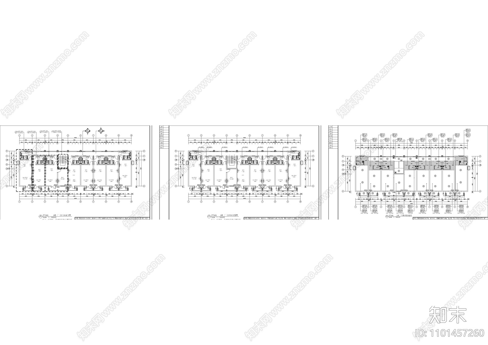 员工宿舍平面图施工图下载【ID:1101457260】