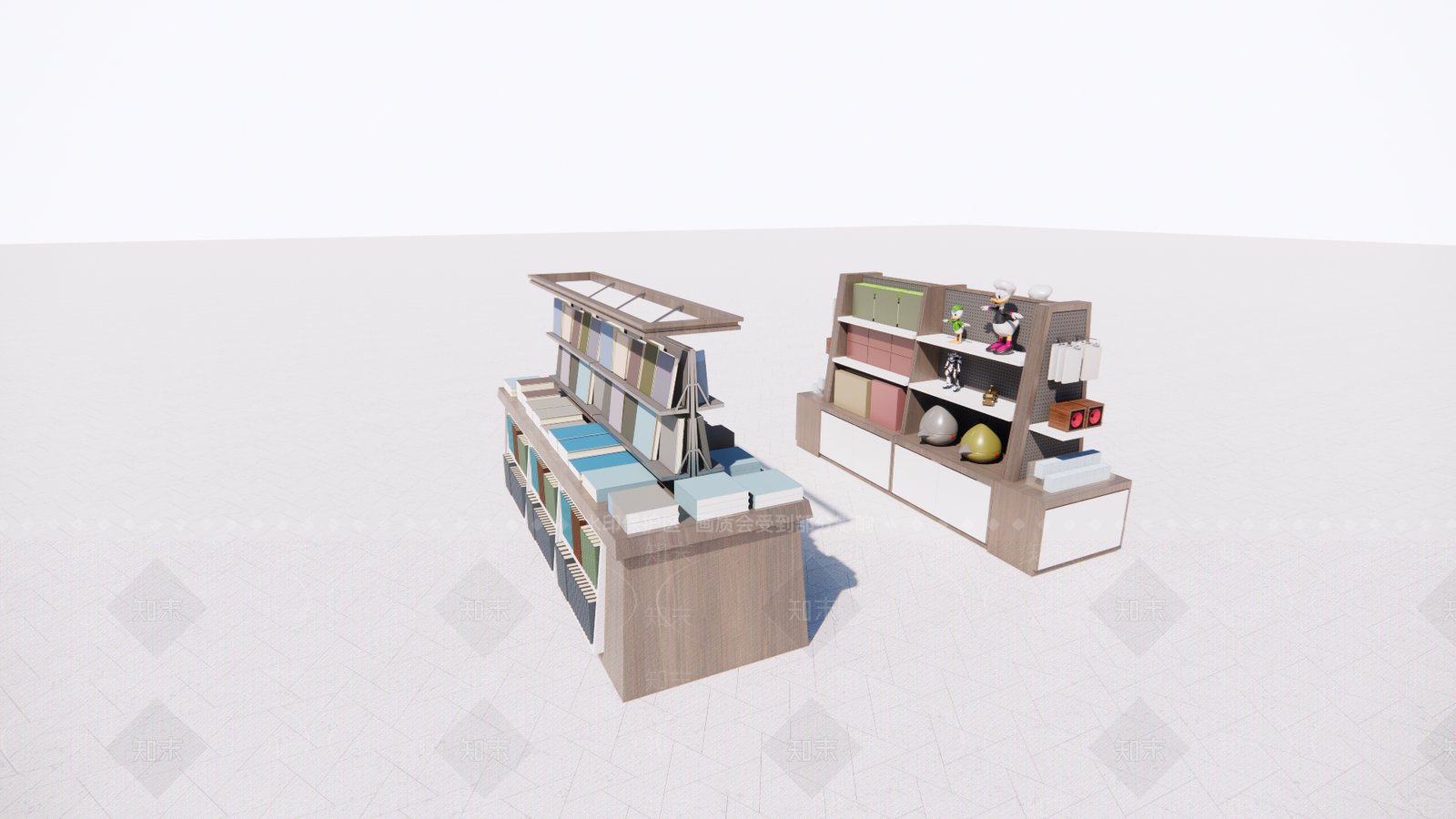 现代货架SU模型下载【ID:1101458421】
