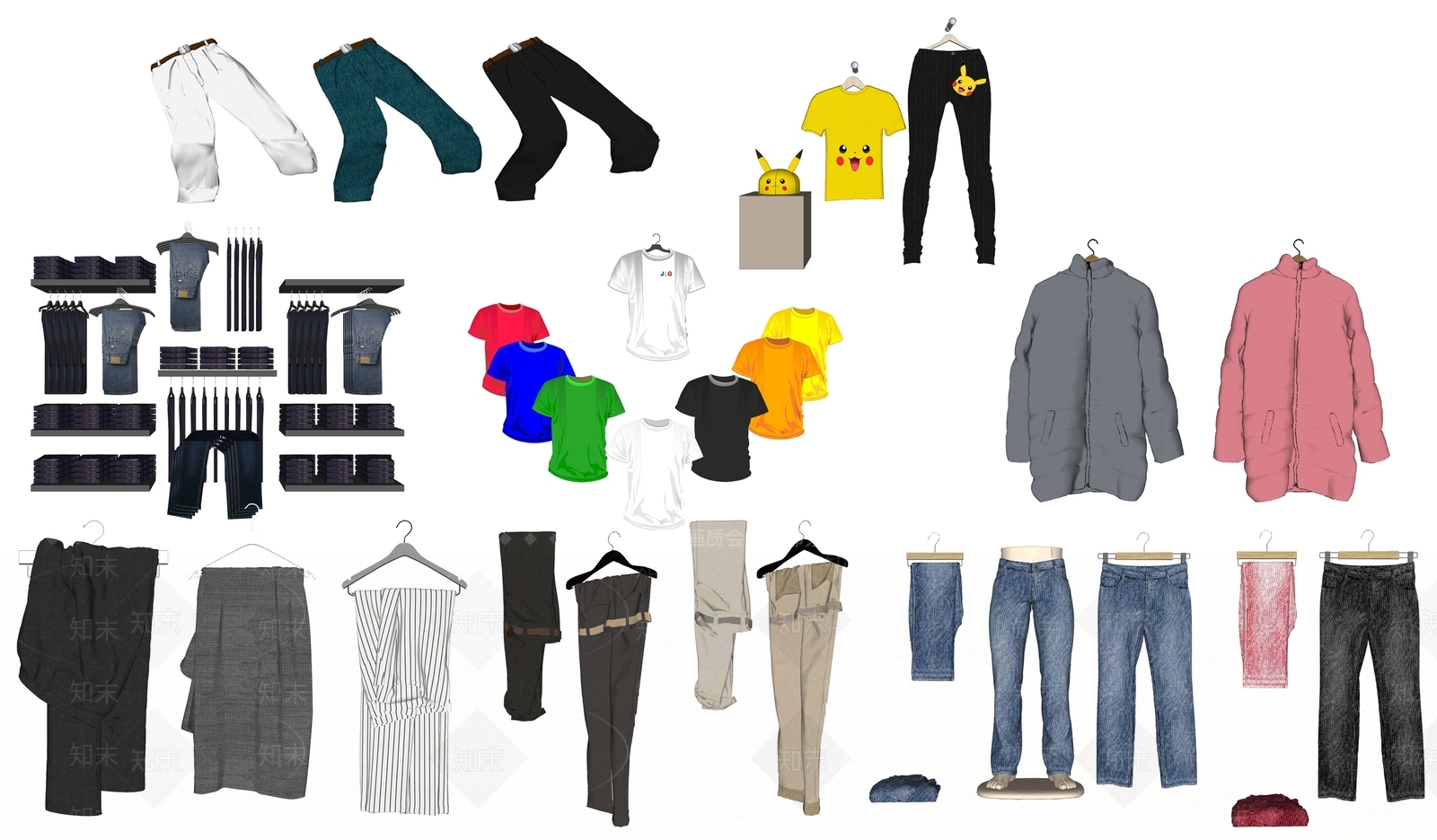 现代服装SU模型下载【ID:1101516299】