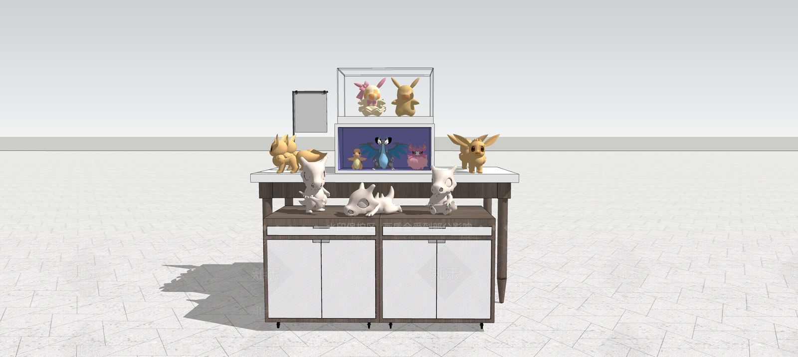 现代展架SU模型下载【ID:1101458736】