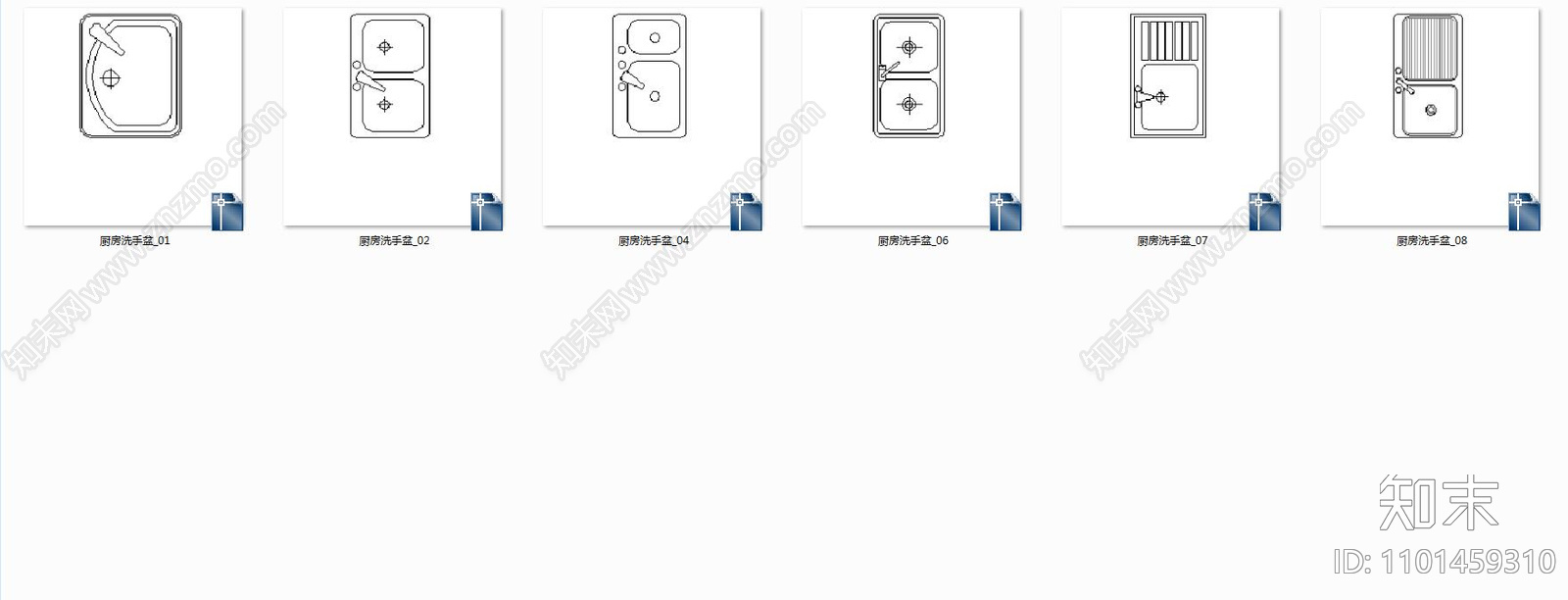 厨房煤气炉洗手盆cad施工图下载【ID:1101459310】