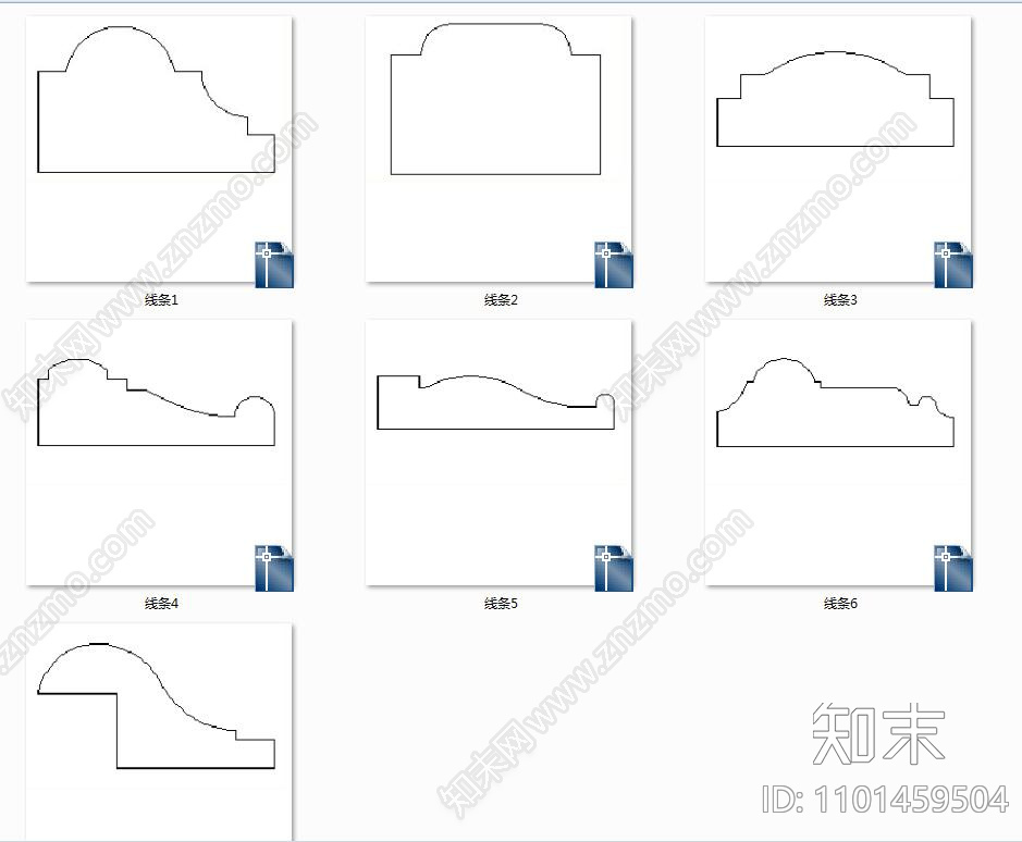 木线条石膏线施工图下载【ID:1101459504】