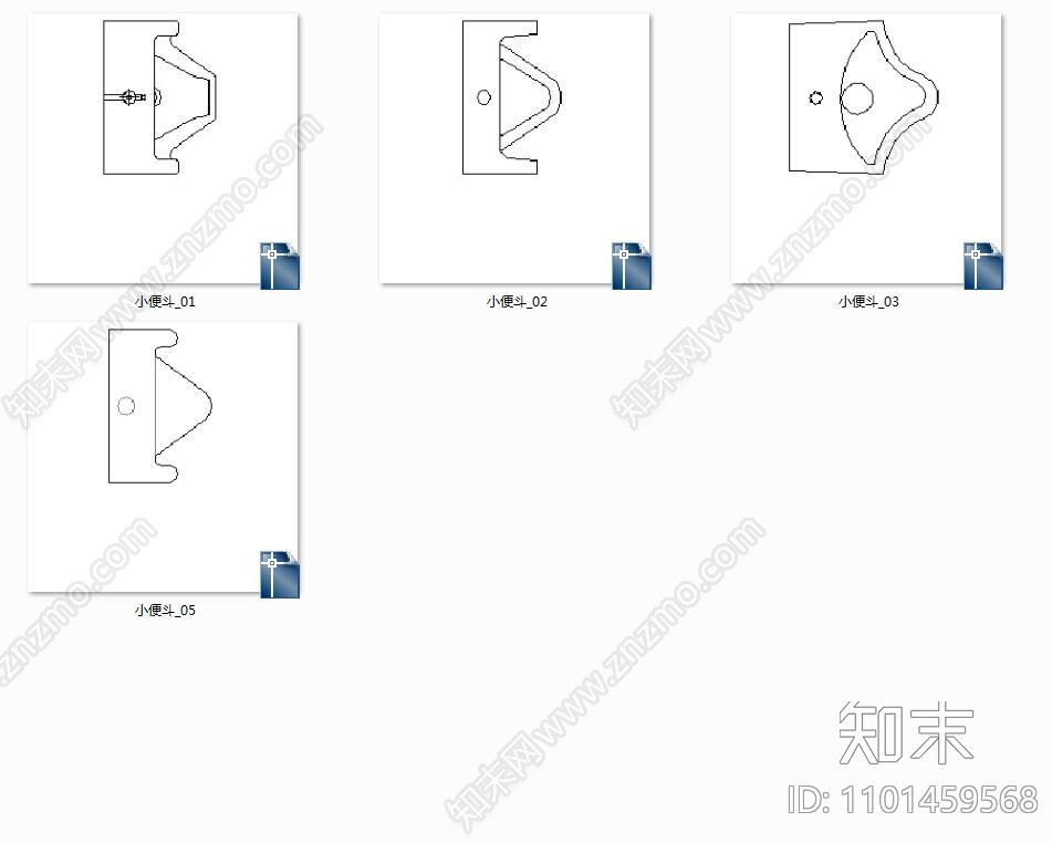 卫生间洗手盆小便斗施工图下载【ID:1101459568】