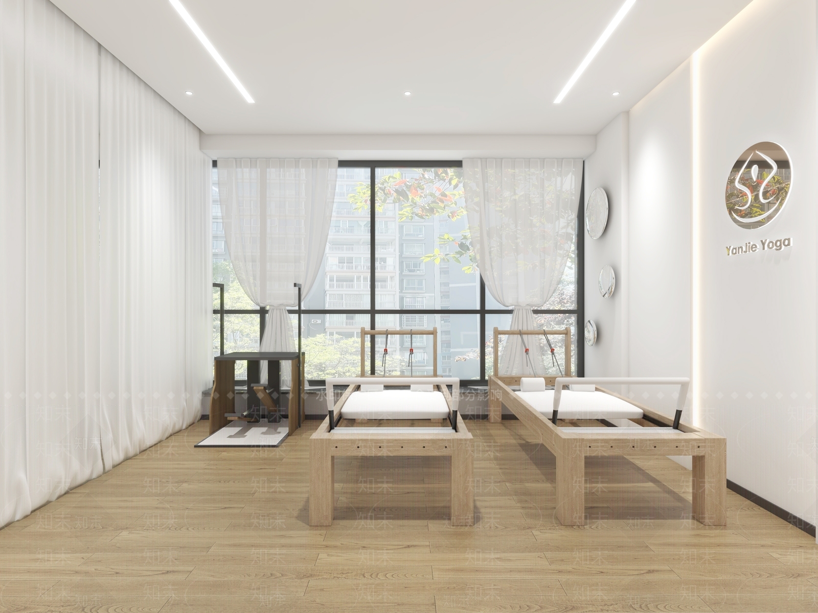 现代瑜伽室前台3D模型下载【ID:1101459823】
