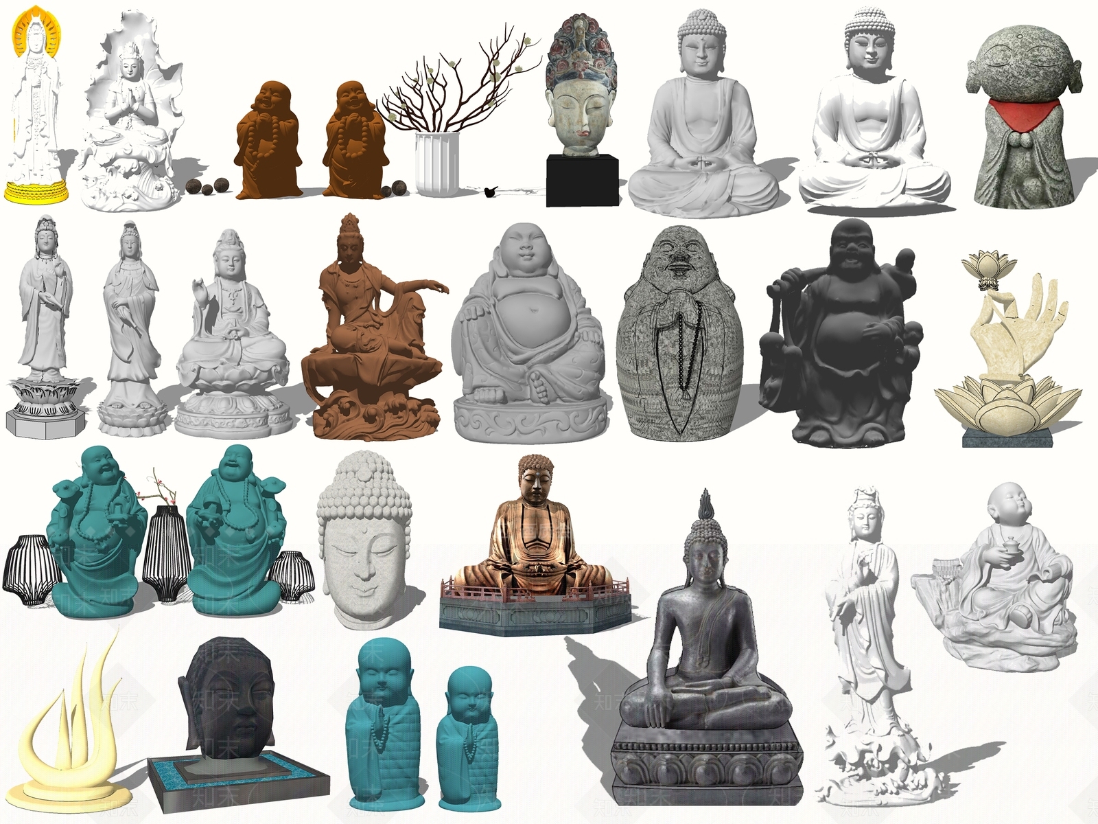 中式佛像SU模型下载【ID:1101461505】