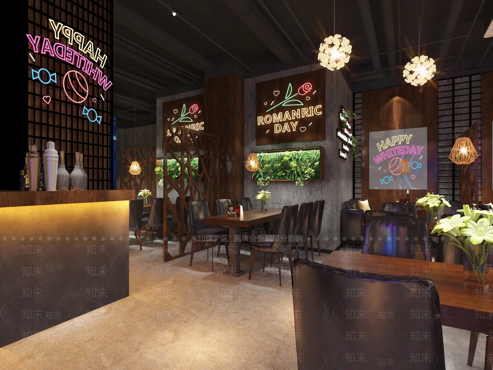 工业风音乐餐厅3D模型下载【ID:1101464646】