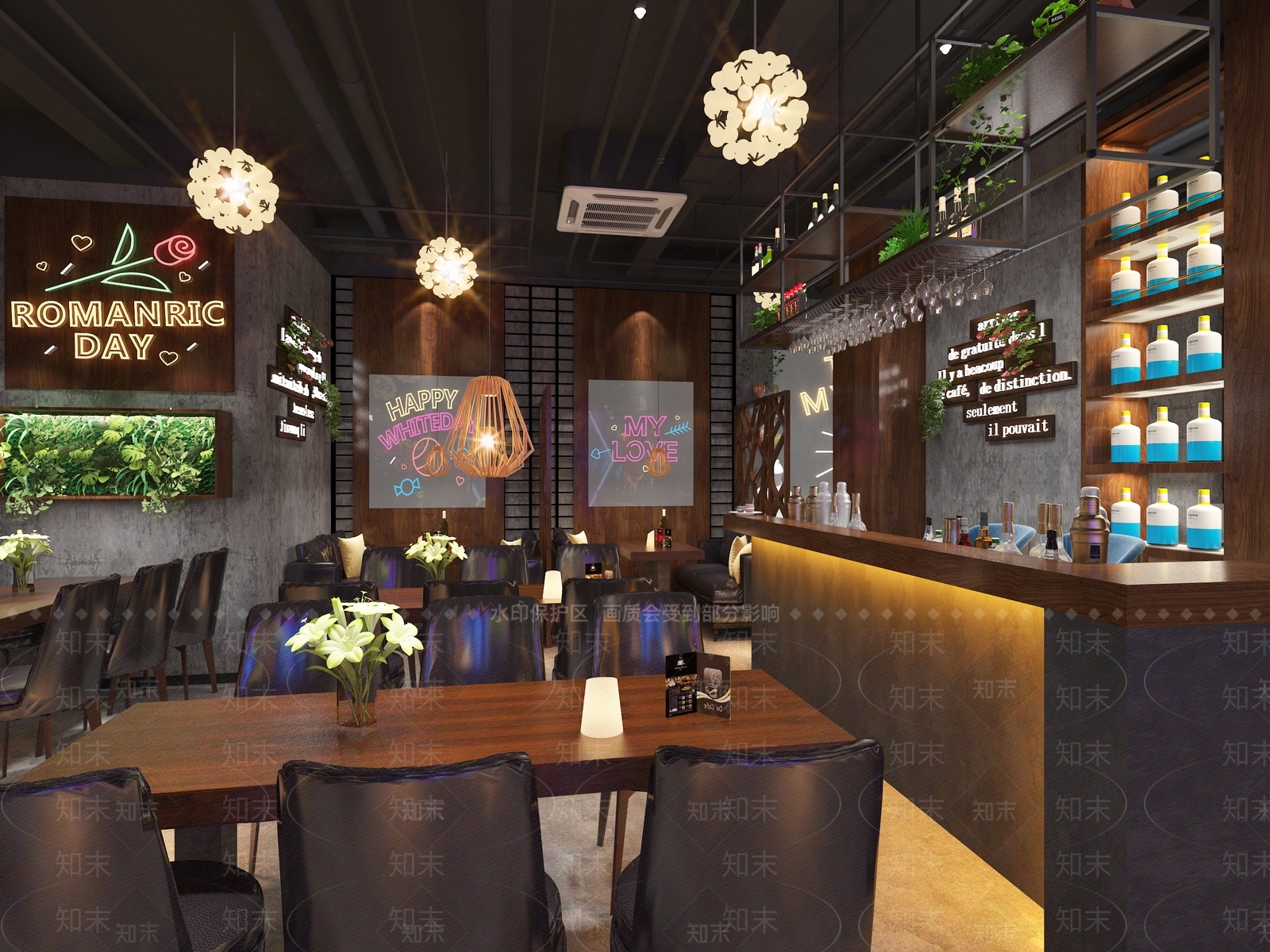 工业风音乐餐厅3D模型下载【ID:1101464646】