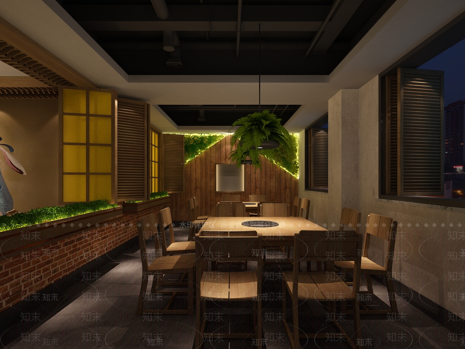新中式火锅店3D模型下载【ID:1101467381】