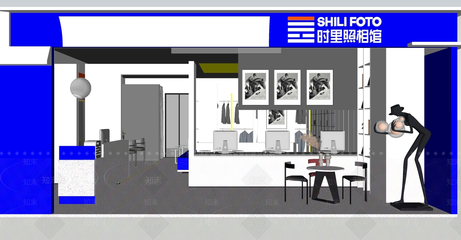 现代婚纱摄影店SU模型下载【ID:1101476778】