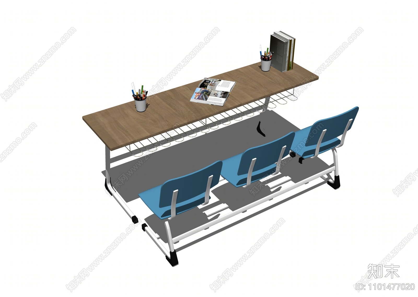 现代儿童书桌SU模型下载【ID:1101477020】