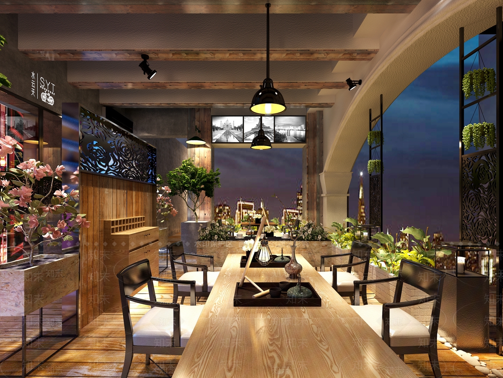 现代音乐餐厅3D模型下载【ID:1101478584】