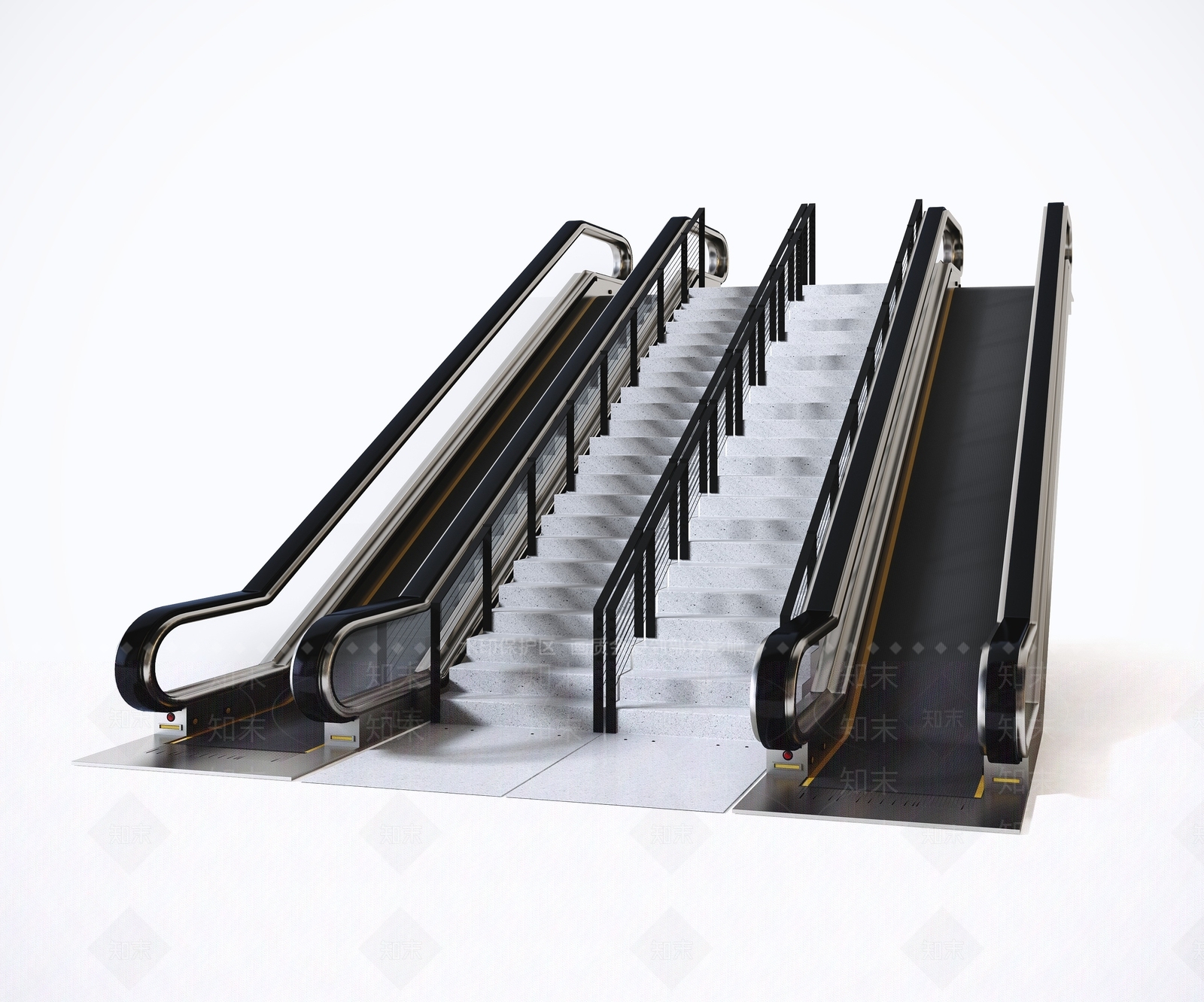 现代扶手电梯3D模型下载【ID:1101478587】