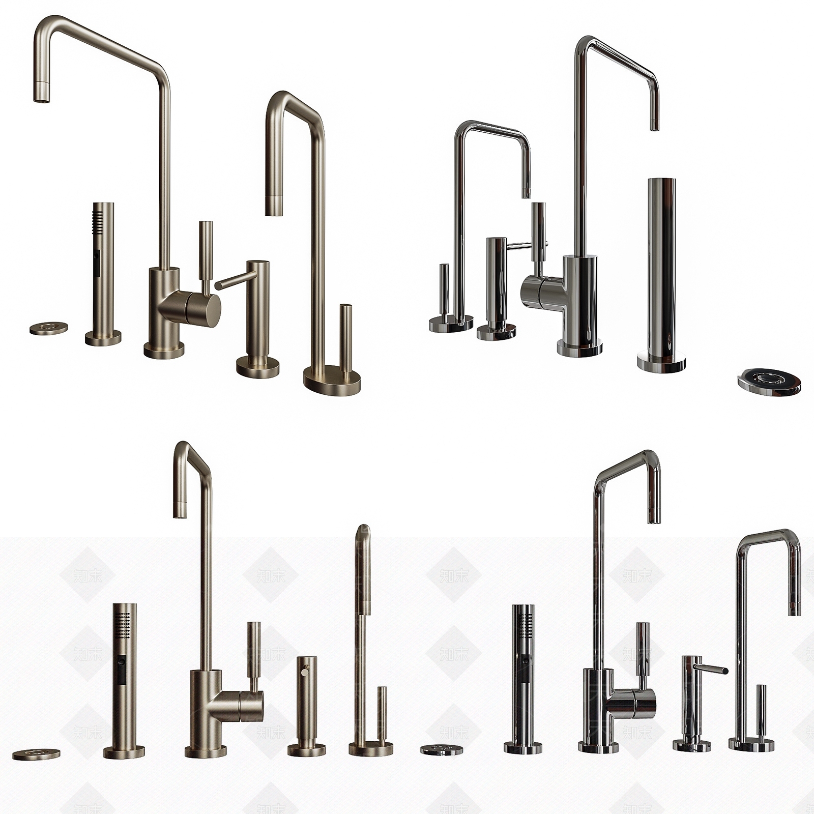 现代厨房龙头3D模型下载【ID:1101478847】