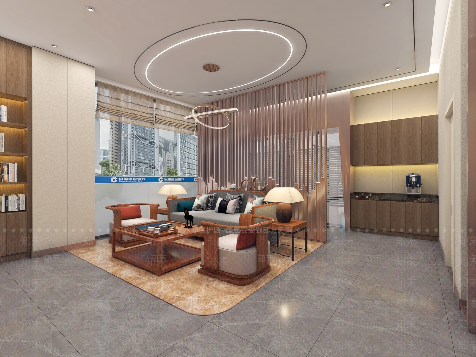现代建设银行大厅3D模型下载【ID:1105705167】