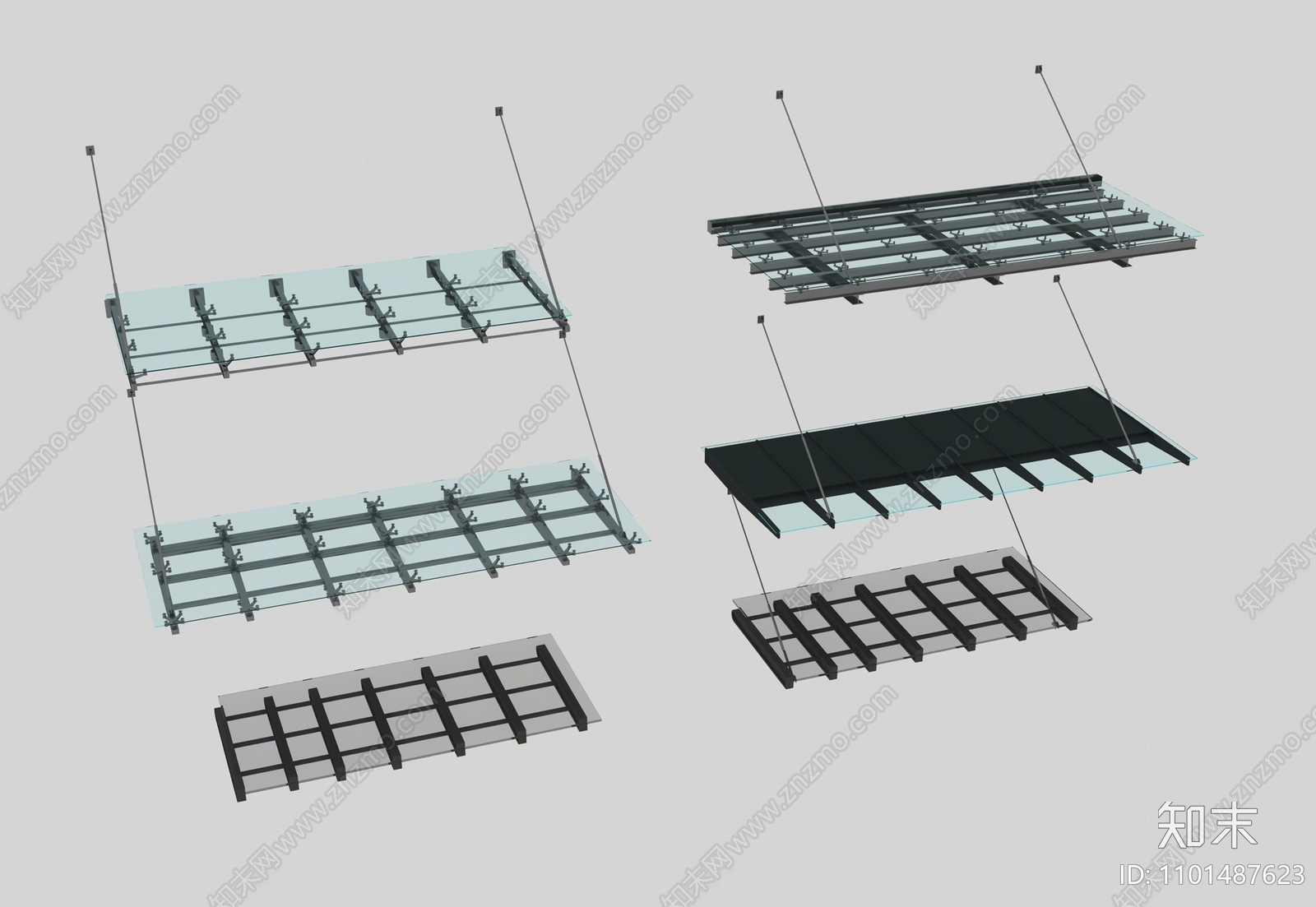 现代户外遮阳棚3D模型下载【ID:1101487623】