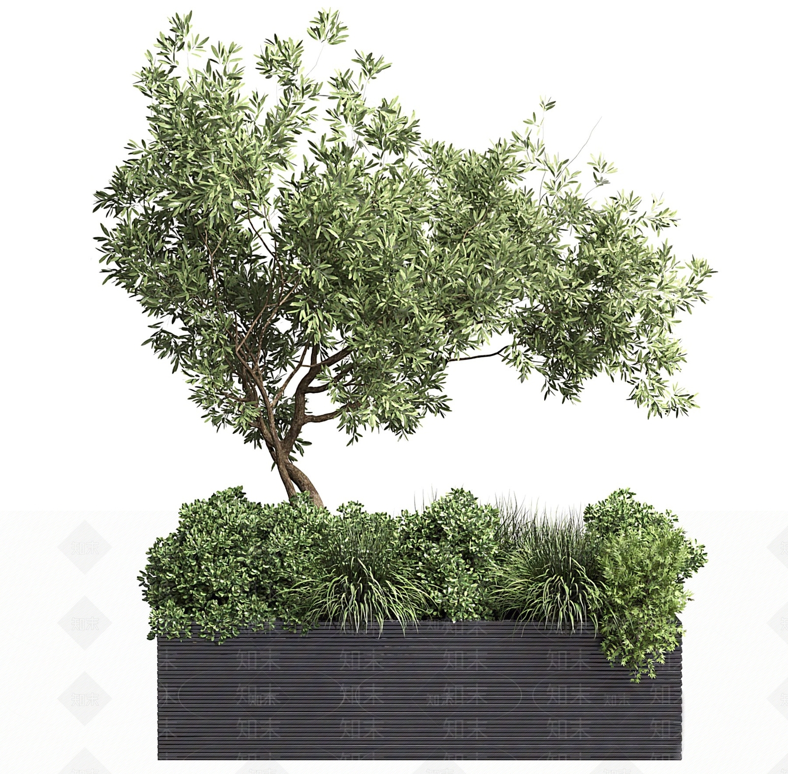 现代花坛花钵3D模型下载【ID:1101488568】