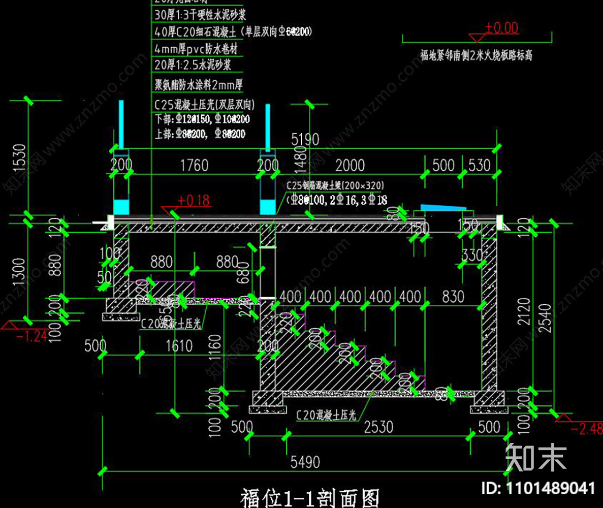 家族墓七代CADcad施工图下载【ID:1101489041】