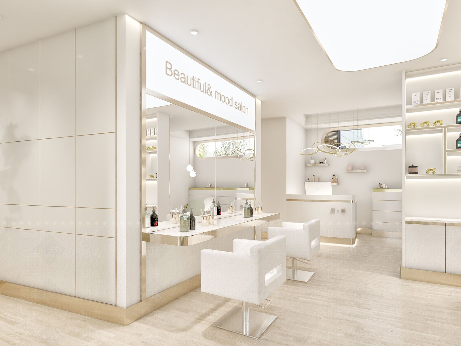 现代美发店3D模型下载【ID:1101491982】