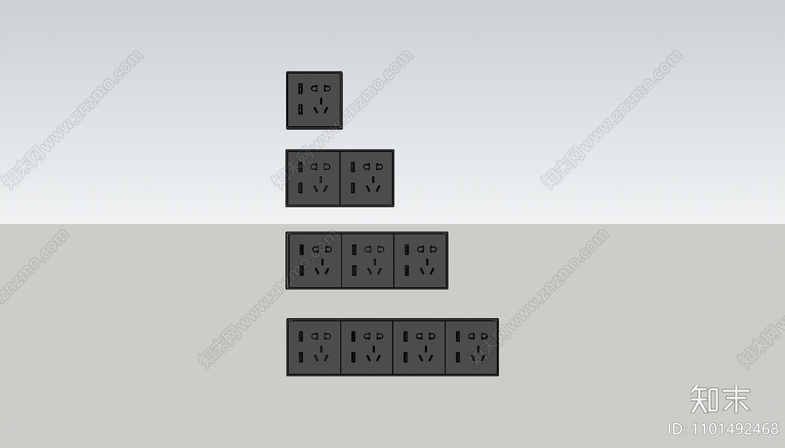 现代开关SU模型下载【ID:1101492468】