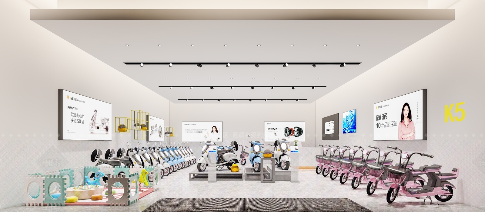 现代电动车展厅3D模型下载【ID:1101499212】