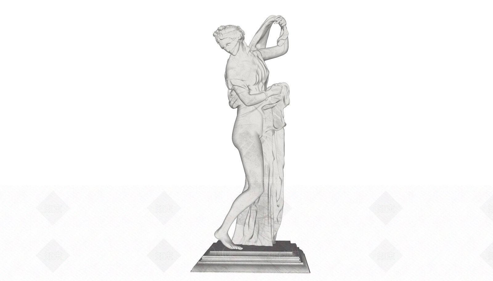 欧式人物雕塑SU模型下载【ID:1101500419】