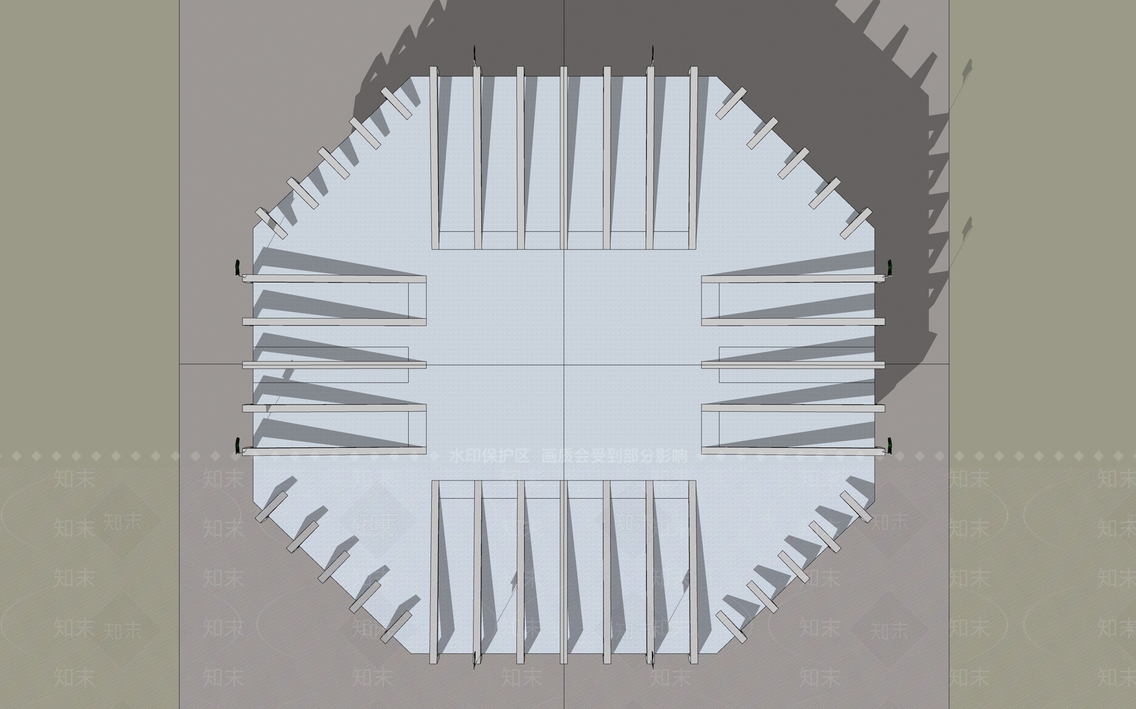 现代体育建筑SU模型下载【ID:1101508471】