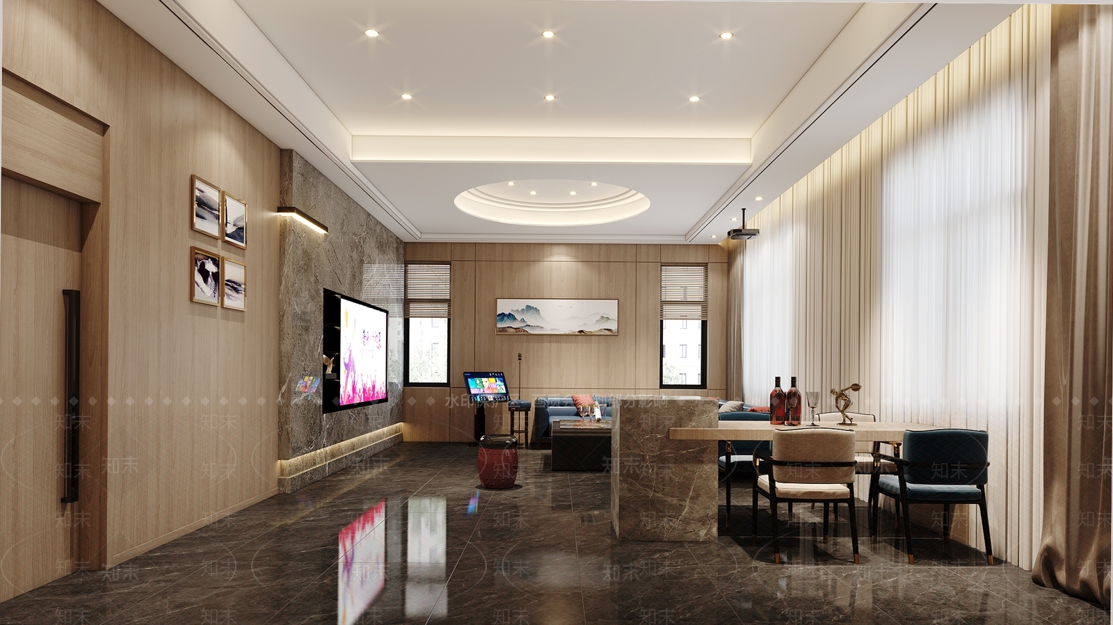 现代家居影音室3D模型下载【ID:1101508743】
