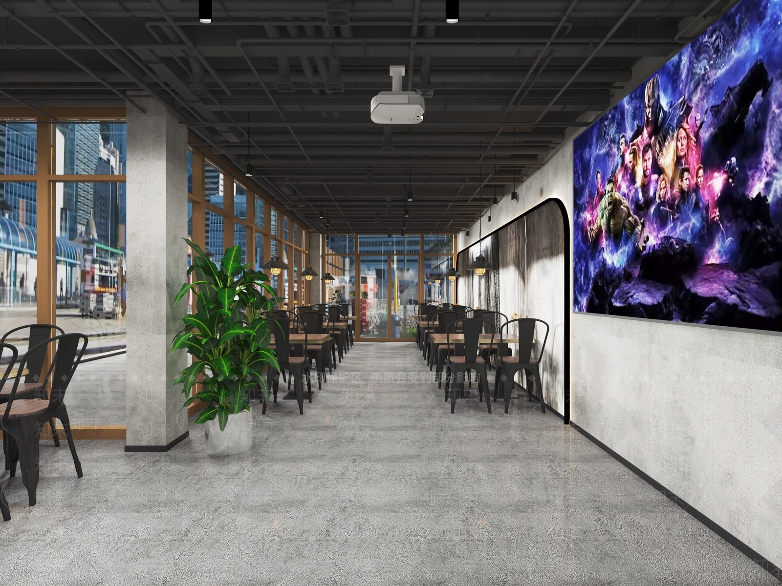 工业风火锅店3D模型下载【ID:1101512112】
