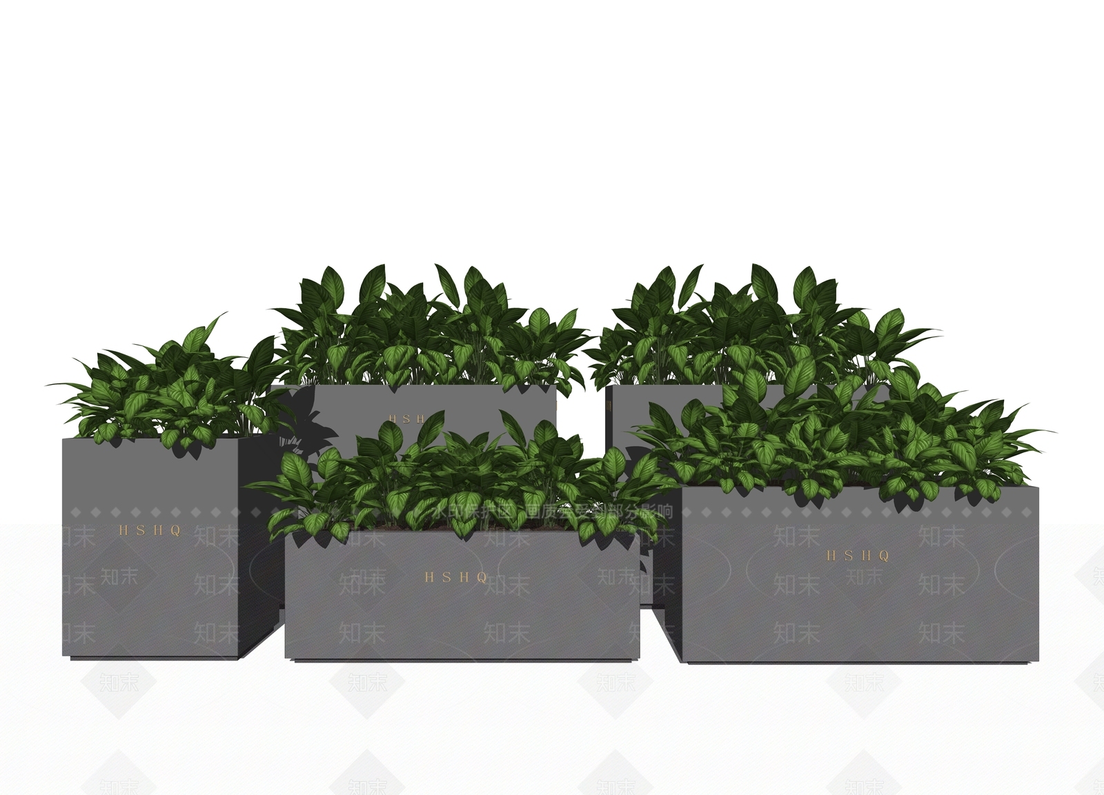 现代风格植物盆栽SU模型下载【ID:1101522489】