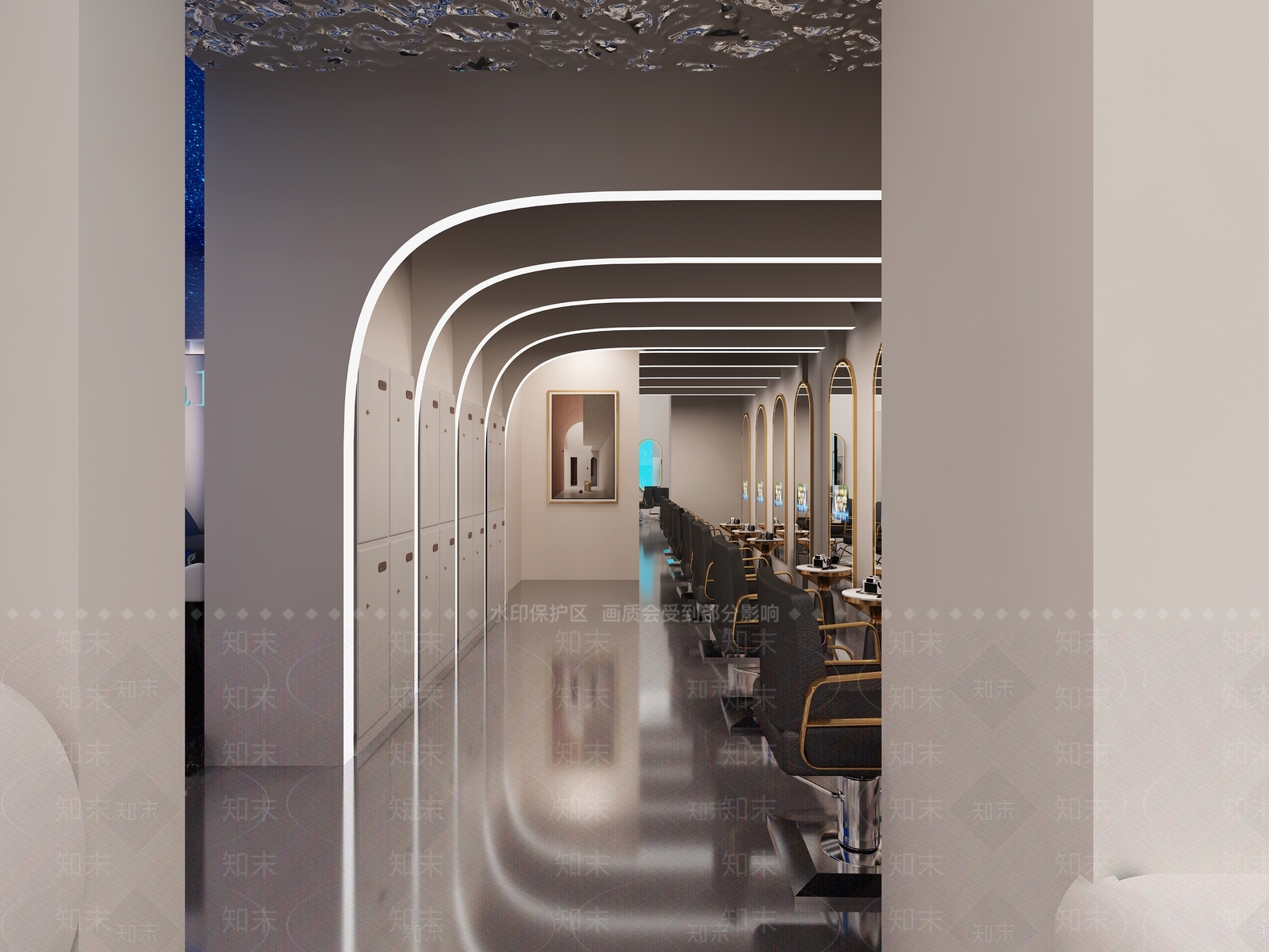 现代美发店3D模型下载【ID:1101525353】