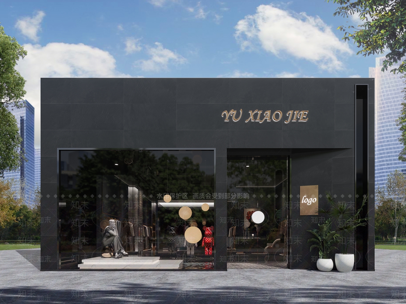 现代服装鞋店3D模型下载【ID:1101531265】