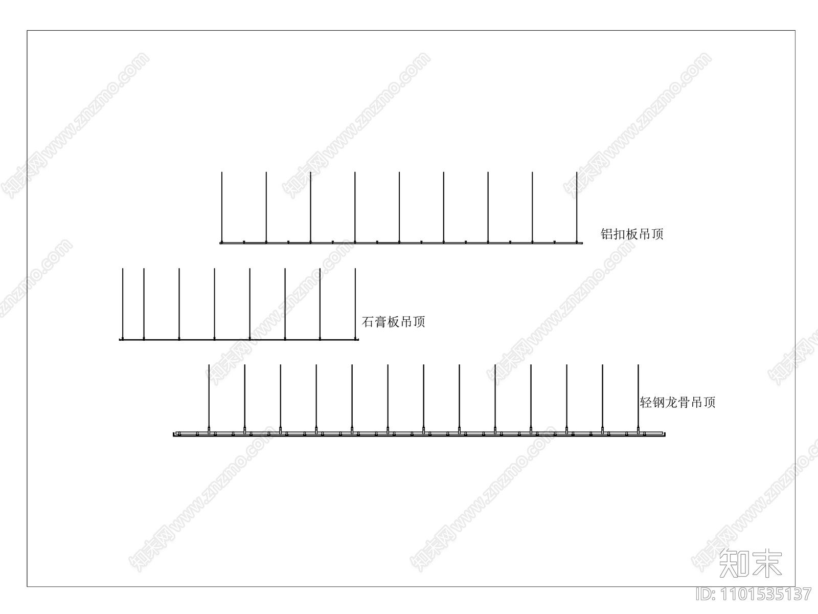 铝扣板施工图下载【ID:1101535137】