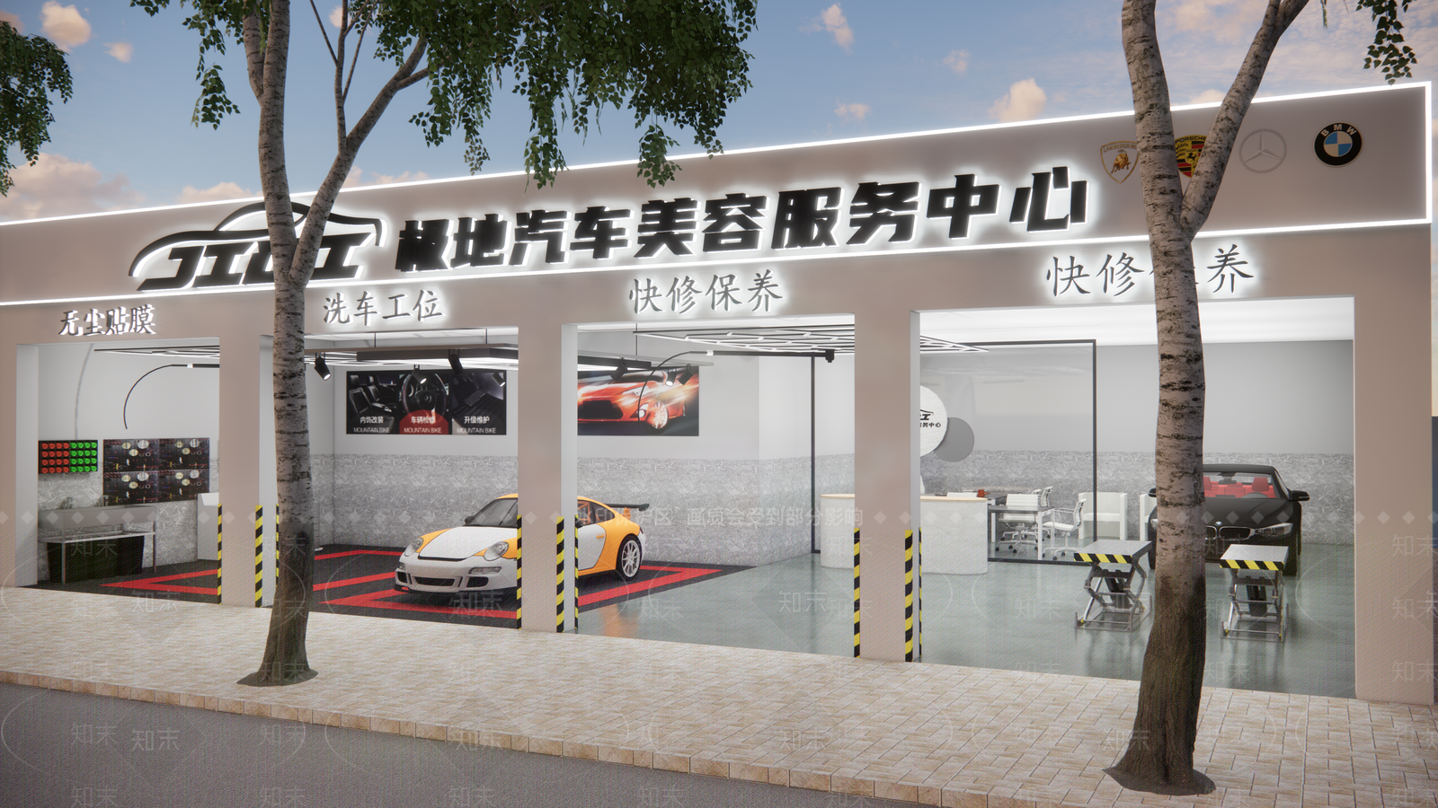 现代汽车4S店SU模型下载【ID:1101540901】