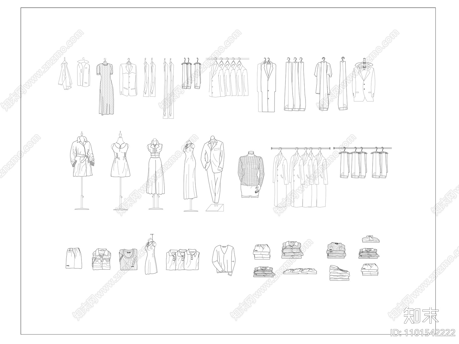 服装衣服施工图下载【ID:1101542222】