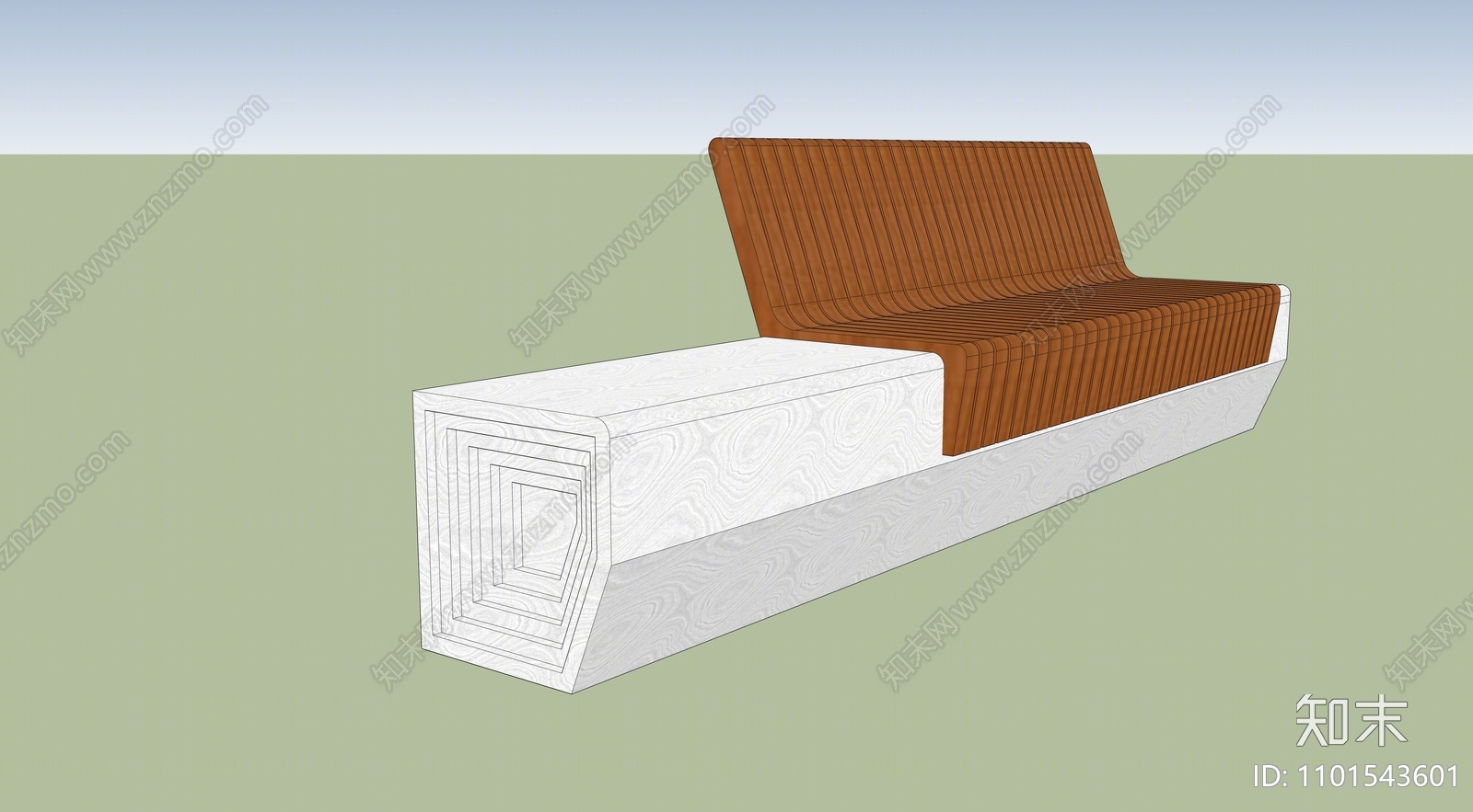 现代景观座椅SU模型下载【ID:1101543601】