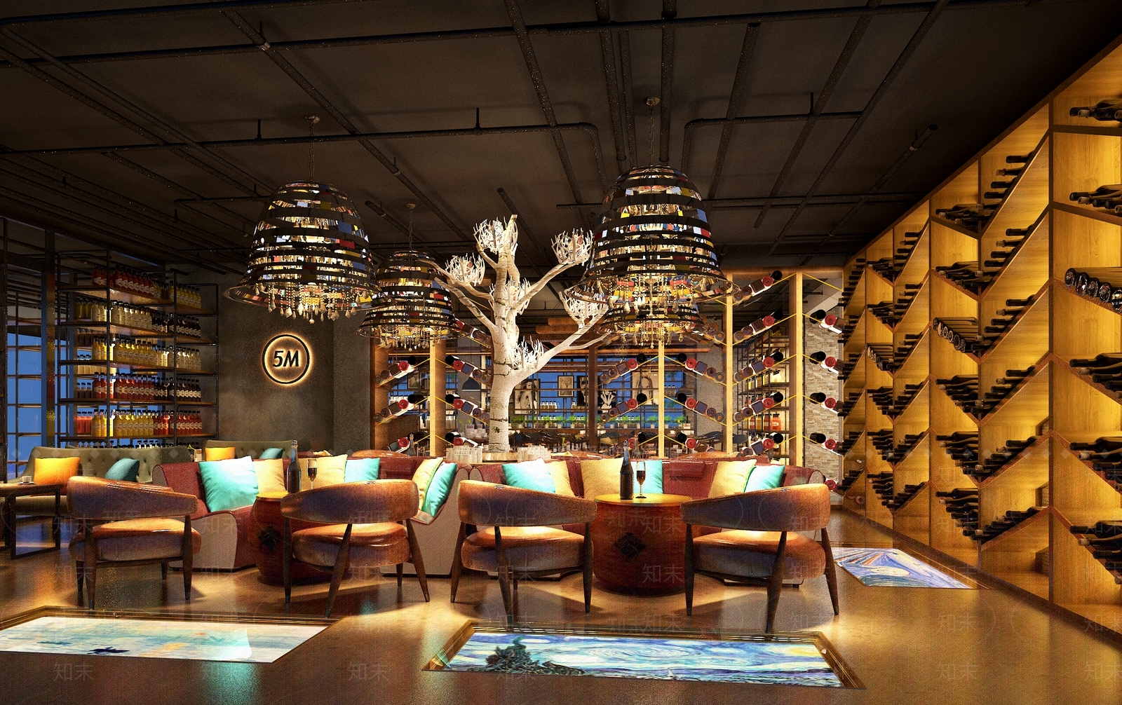 现代火锅店3D模型下载【ID:1101545851】