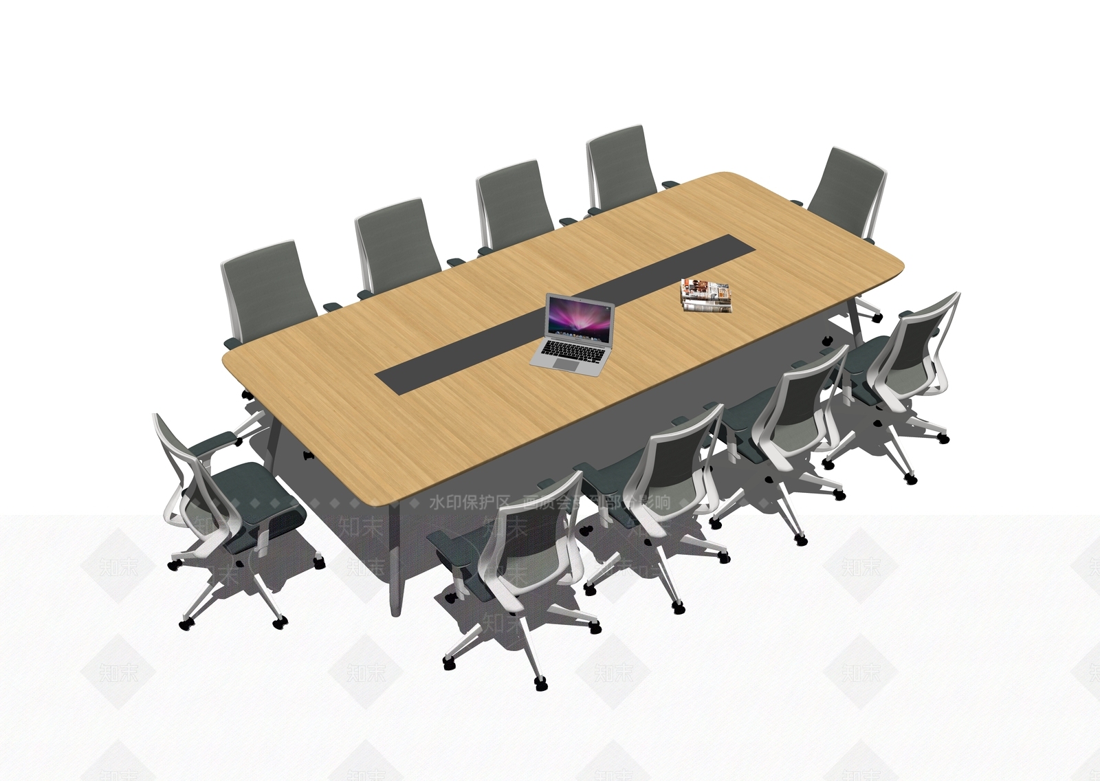 现代会议桌SU模型下载【ID:1101553623】