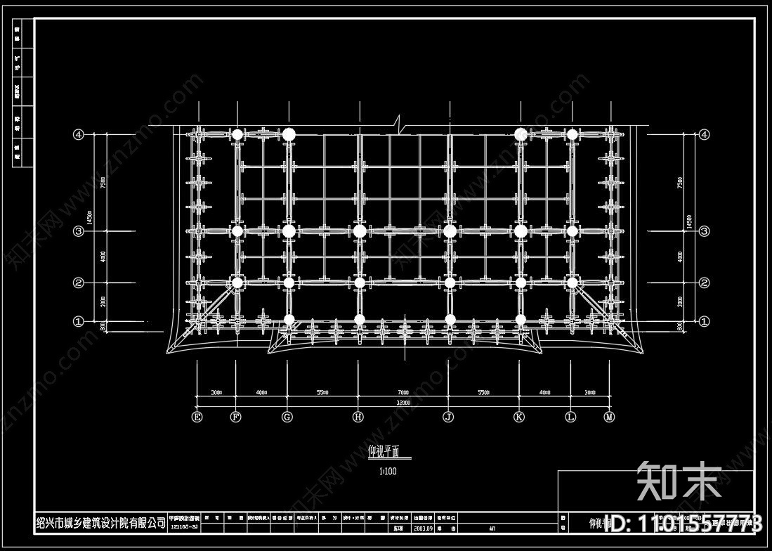 中式山门建筑cad施工图下载【ID:1101557773】