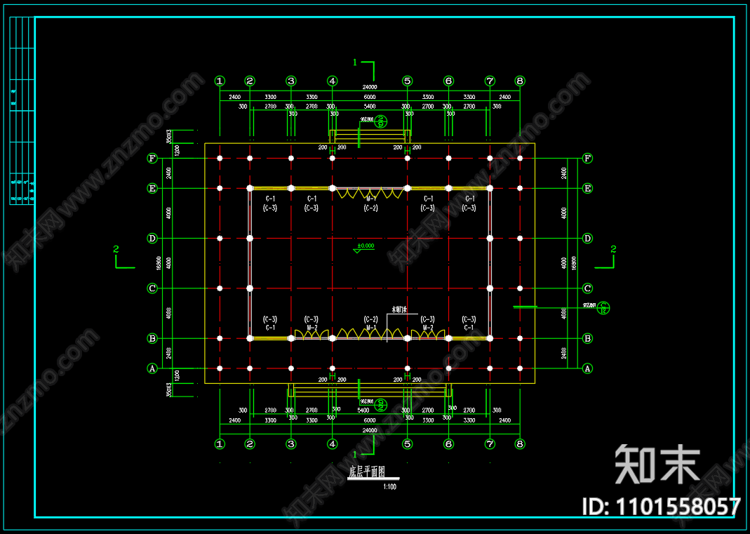 中式金殿建筑施工图cad施工图下载【ID:1101558057】