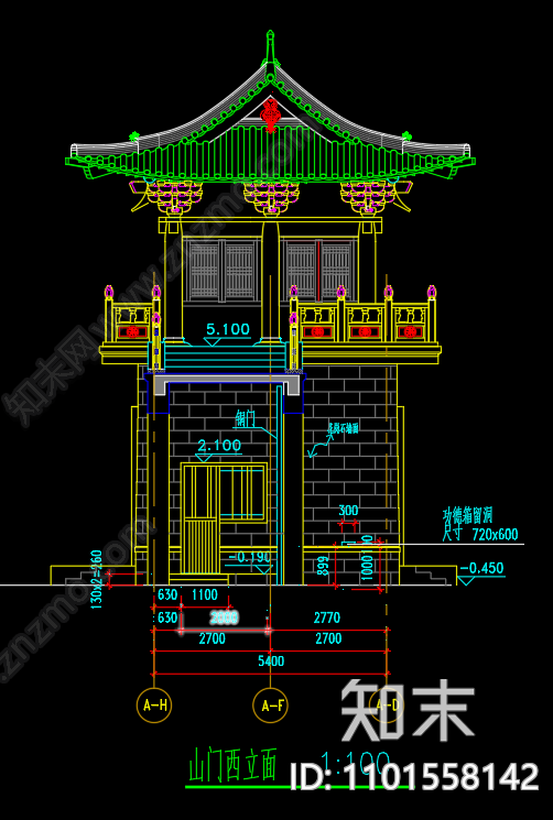 中式仿古山门建筑施工图