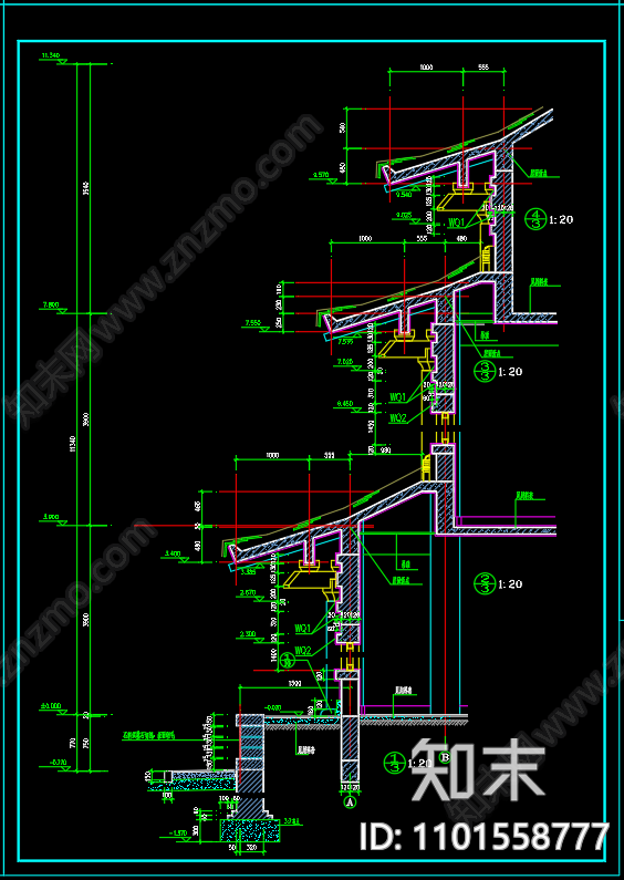 中式古建仿唐紫云阁cad施工图下载【ID:1101558777】