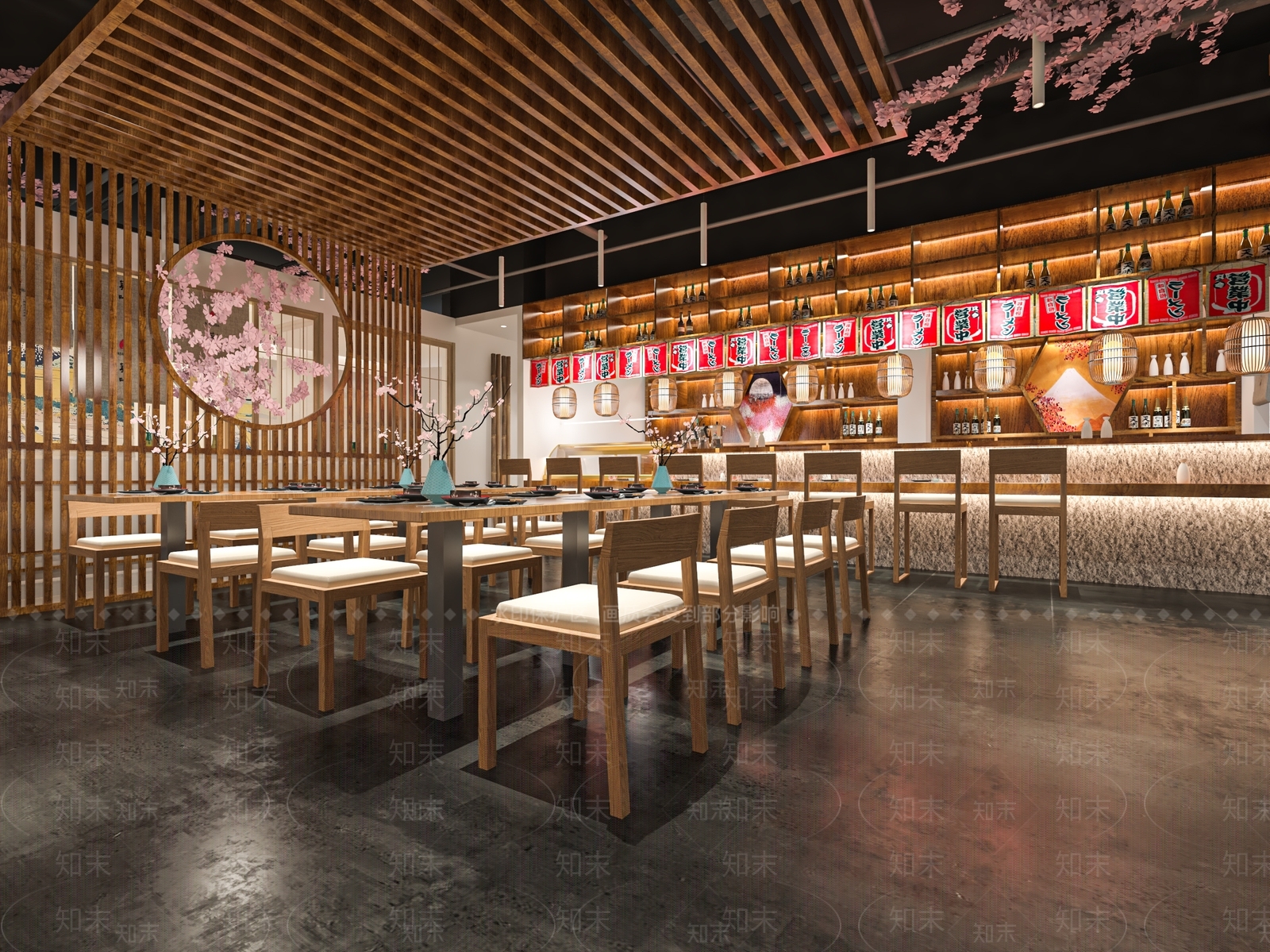 日式料理店SU模型下载【ID:1101565110】